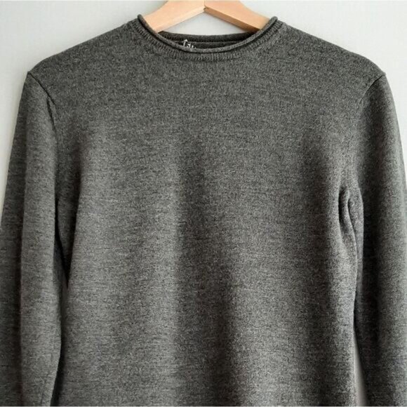 CLAN DOUGLAS Scotland 100% Cashmere Crewneck Sweater Grey Sz XS - Picture 3 of 8